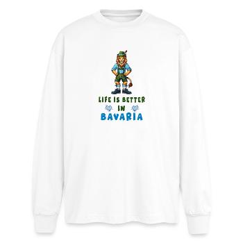 Bavarian Lion - Oversized Long Sleeve T-Shirt - white - Front - AI Model Male 185 light (185cm)