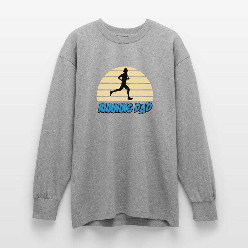 Running dad T-shirt manches longues oversize