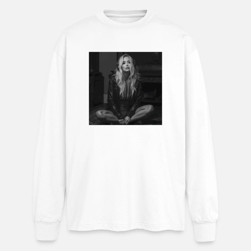 Maxima in the dark - Oversized Long Sleeve T-Shirt - white