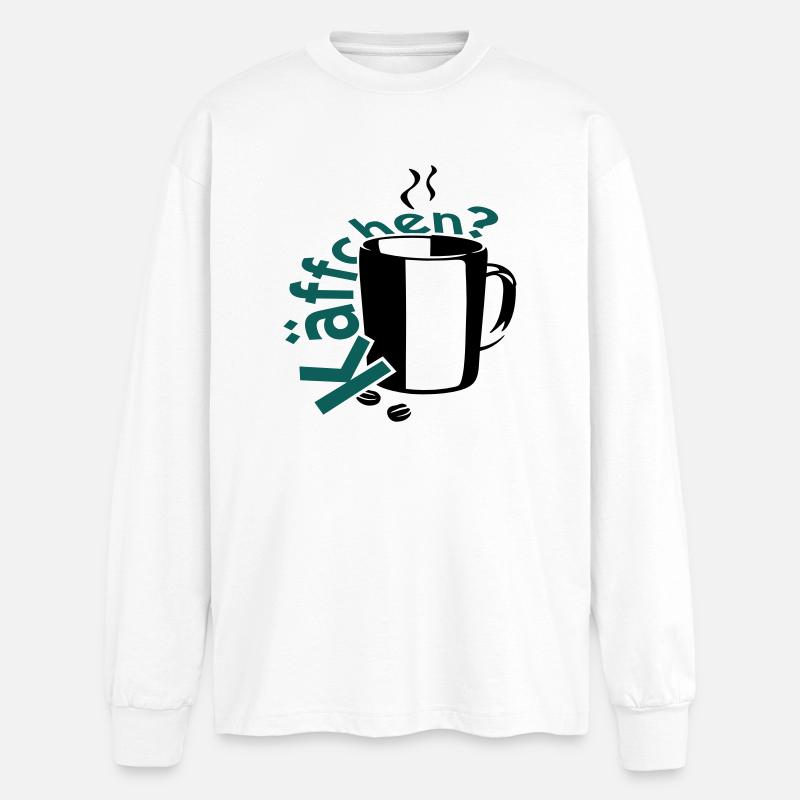 Coffee? - Oversized Long Sleeve T-Shirt - white