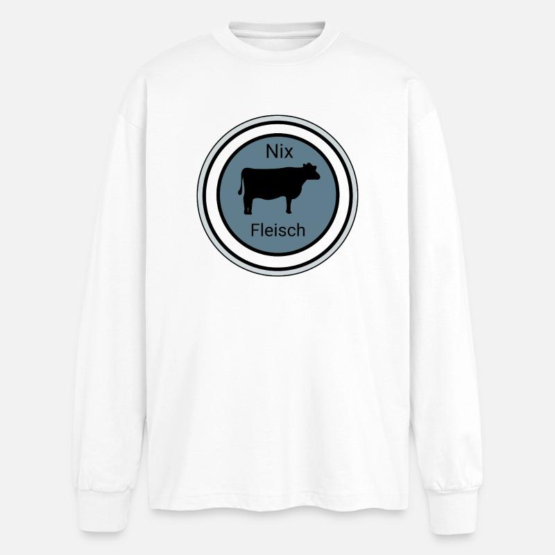 Silhouette de viande Nix - T-shirt manches longues oversize - blanc