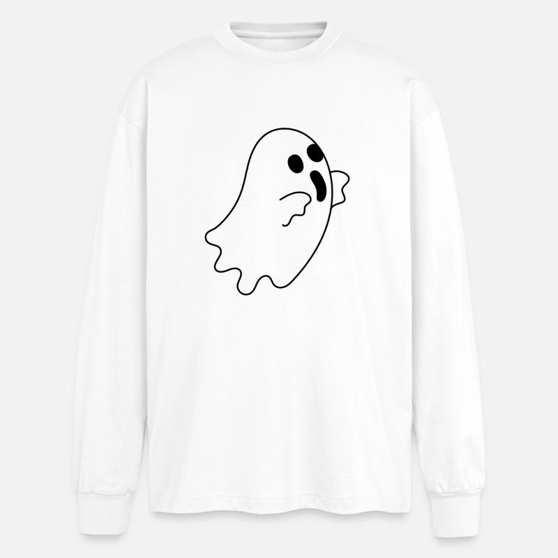 Ghost - Oversized Long Sleeve T-Shirt - white