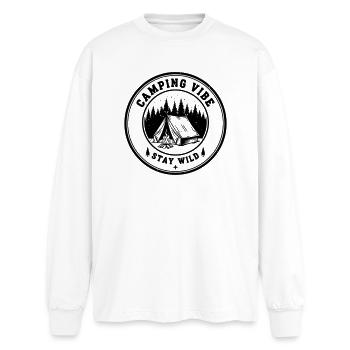 Adventure - Oversized Langarmshirt  - Weiß - Vorne - AI Model Male 185 light (185cm)