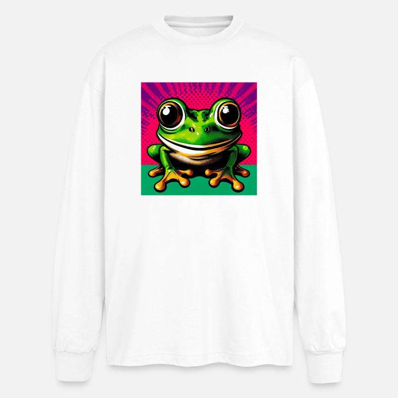 frog - Oversized Long Sleeve T-Shirt - white