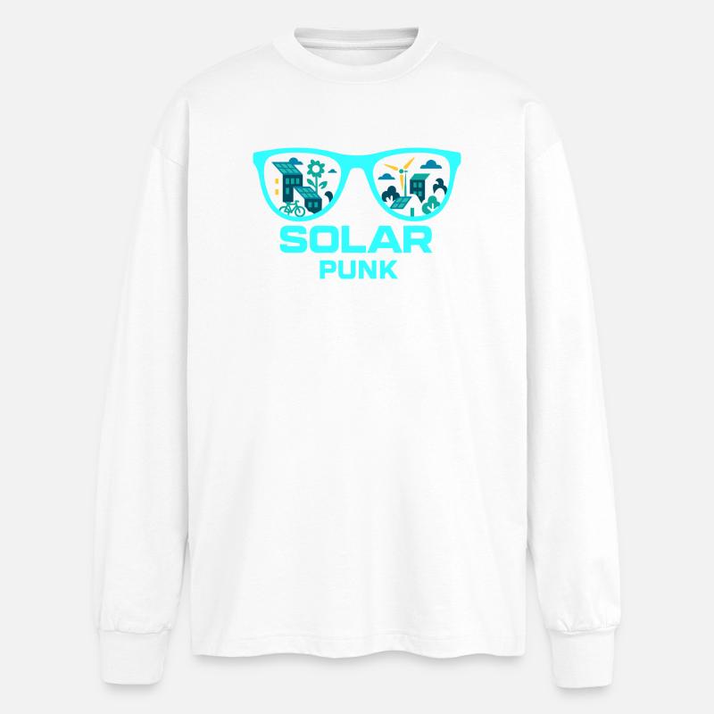 Solarpunk Vision - Oversized Long Sleeve T-Shirt - white