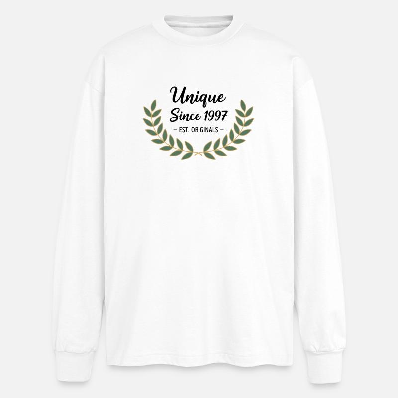 Unique Since 1997 – Klassisches Jahrgangsdesign - Oversized Langarmshirt  - Weiß