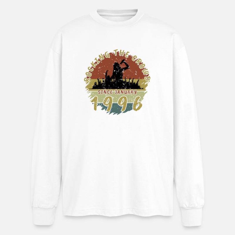 30. Geburtstag Rocking the crowd SNG 01/1996 - Oversized Langarmshirt  - Weiß