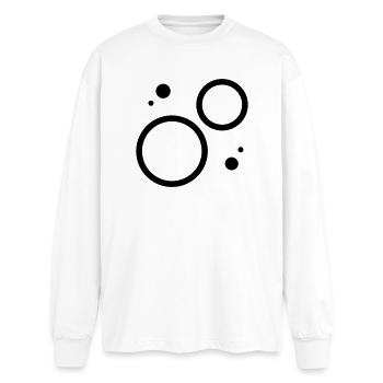 gravity - Oversized Long Sleeve T-Shirt - white - Front - AI Model Male 185 light (185cm)