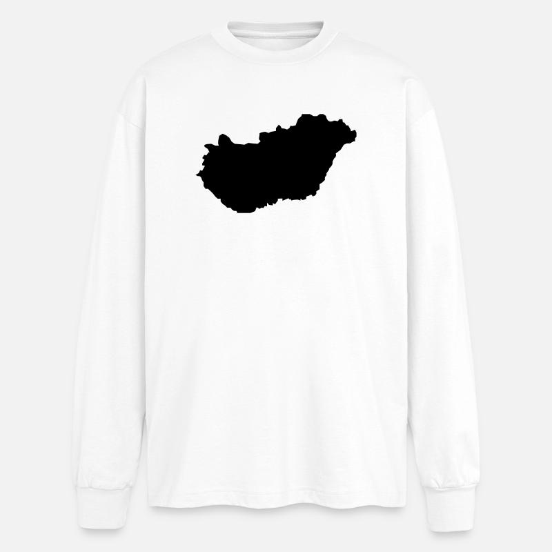 Pays hongrois - T-shirt manches longues oversize - blanc