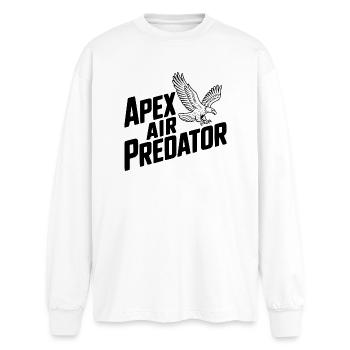 Apex Air Predator - Oversized Long Sleeve T-Shirt - white - Front - AI Model Male 185 light (185cm)