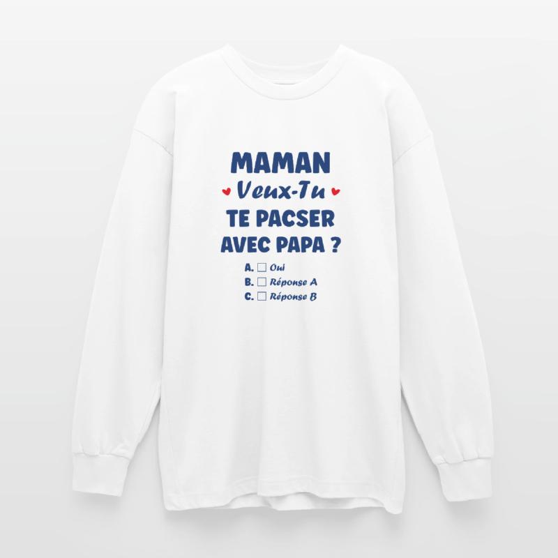 Mama, willst du eine eingetragene Lebenspartnerschaft mit Papa eingehen? Oversized Langarmshirt 