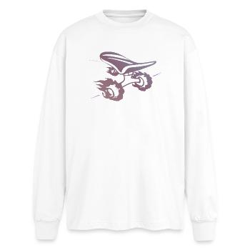Gradient skateboard Silhouette Ride - Oversized Langarmshirt  - Weiß - Vorne - AI Model Male 185 light (185cm)