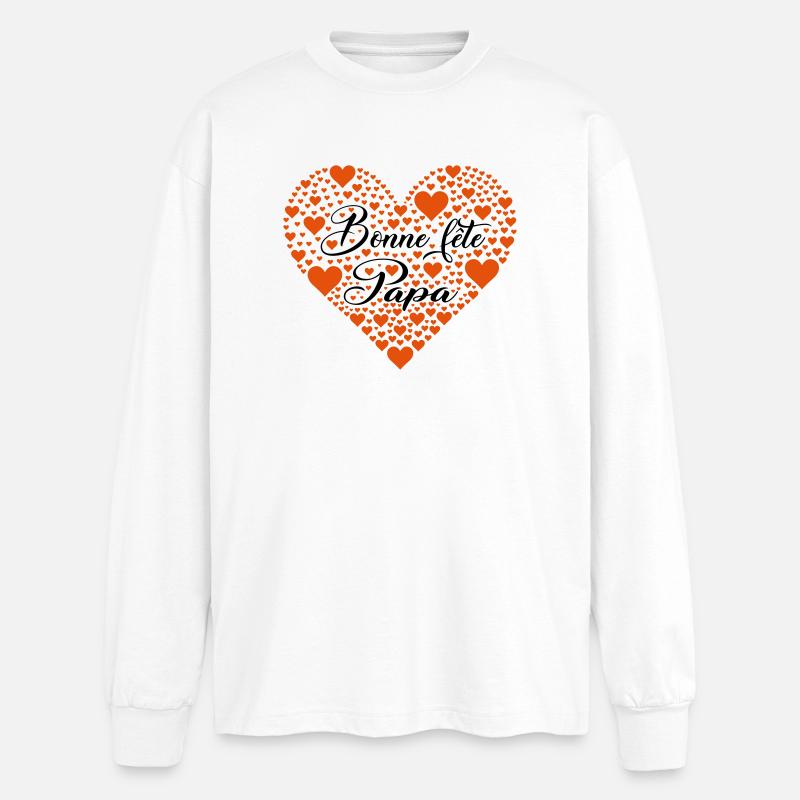 Froher Vatertag - Oversized Langarmshirt  - Weiß