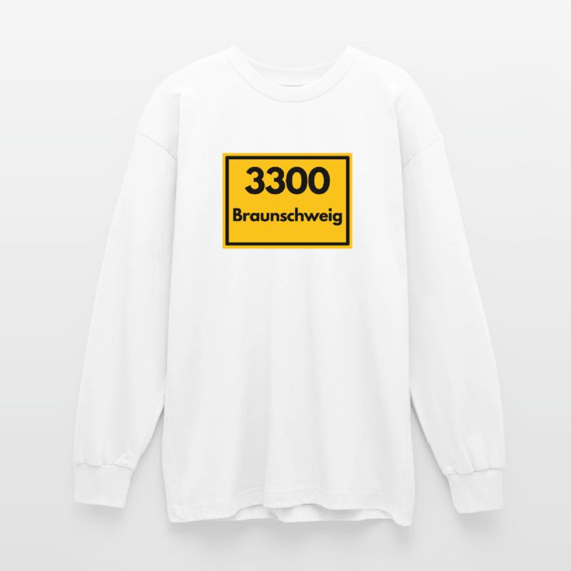 OLD POSTCODE POSTCODE RETRO 3300 BRAUNSCHWEIG Oversized Long Sleeve T-Shirt
