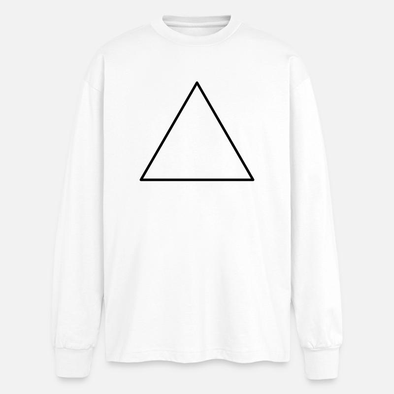 Symbol triangle equilateral - Oversized Long Sleeve T-Shirt - white