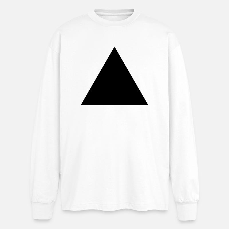 Symbol triangle equilateral black - Oversized Long Sleeve T-Shirt - white