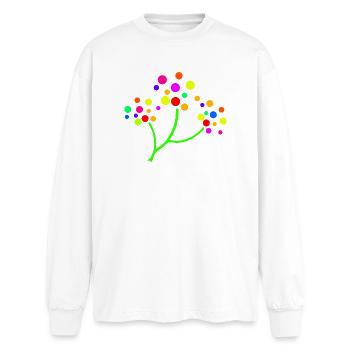 Confettis néon - T-shirt manches longues oversize - blanc - Devant - AI Model Male 185 light (185cm)