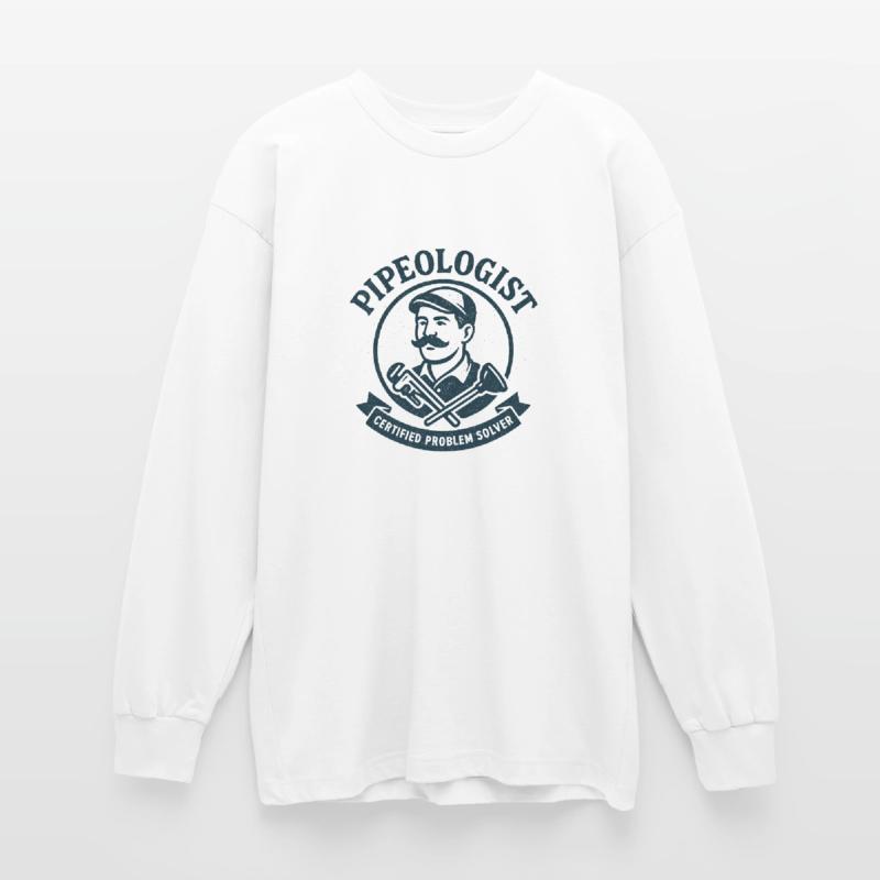 Pipe Expert | Plumber Problem Solver Oversized Long Sleeve T-Shirt
