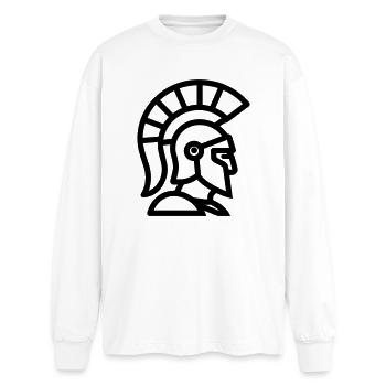 spartan - T-shirt manches longues oversize - blanc - Devant - AI Model Male 185 light (185cm)
