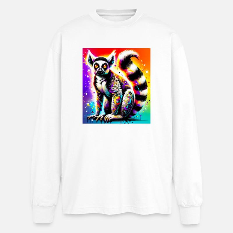 Lemur - Oversized Langarmshirt  - Weiß
