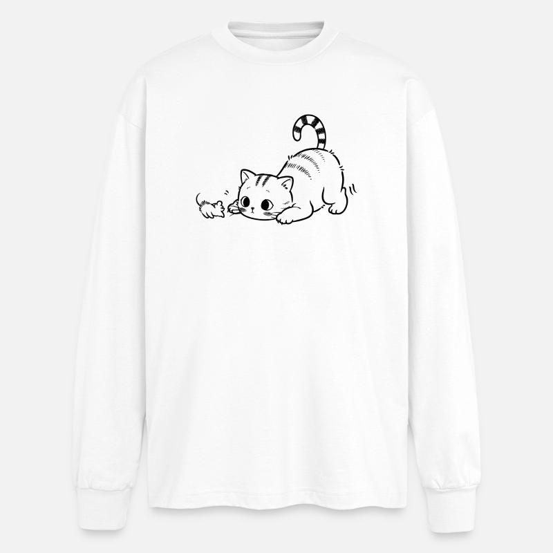 Pounce Mode Activated - Oversized Langarmshirt - Weiß