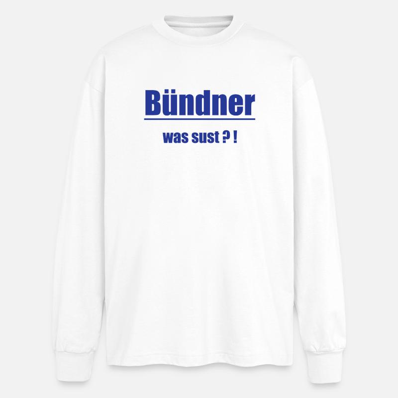 Grisons Quoi ?! - T-shirt manches longues oversize - blanc