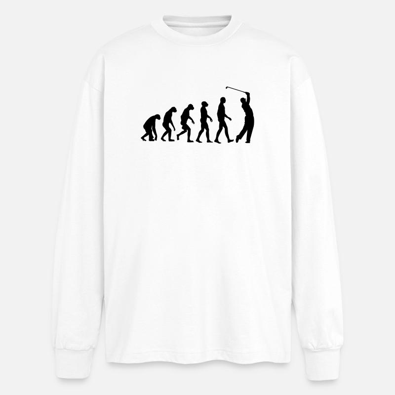 Golf Evolution Golfing - Oversized Long Sleeve T-Shirt - white