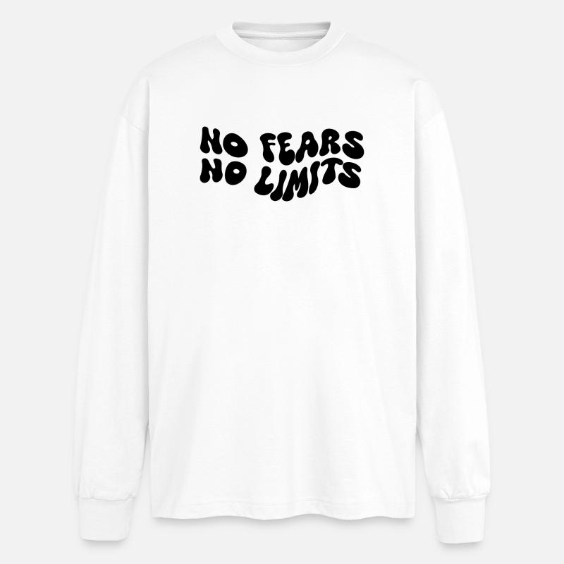 No Fears No Limits - Oversized Langarmshirt  - Weiß