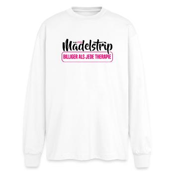 Girls Trip 2026 Mädelstour Mädlstrip Mädelstrip - Oversized Langarmshirt  - Weiß - Vorne - AI Model Male 185 light (185cm)