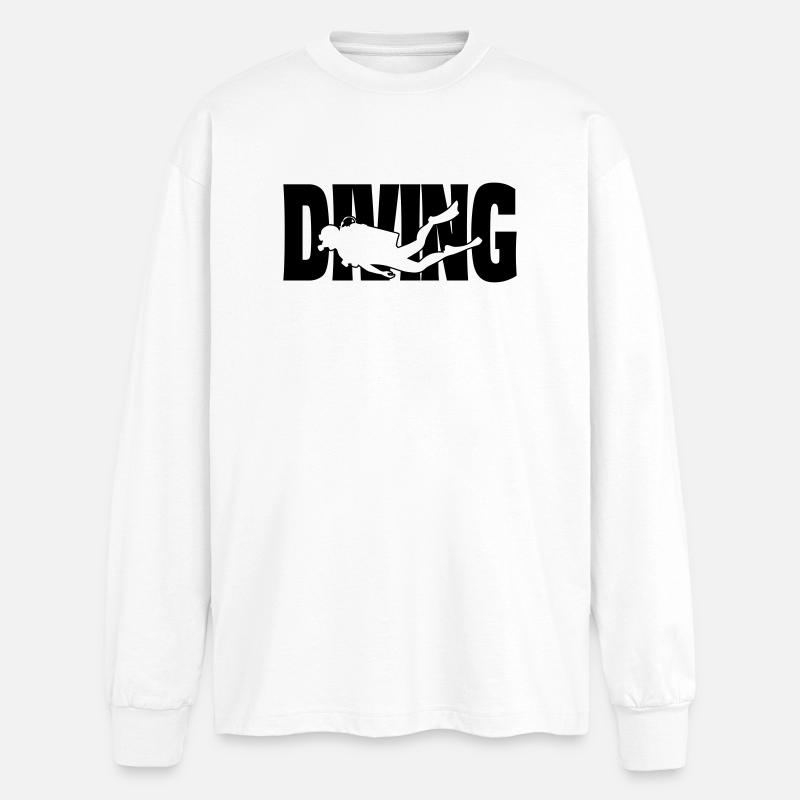 diving II - Oversized Langarmshirt  - Weiß