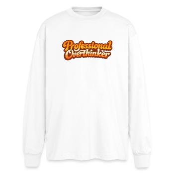 VINTAGE PROFESSIONNEL DE OVERTHINKER - T-shirt manches longues oversize - blanc - Devant - AI Model Male 185 light (185cm)