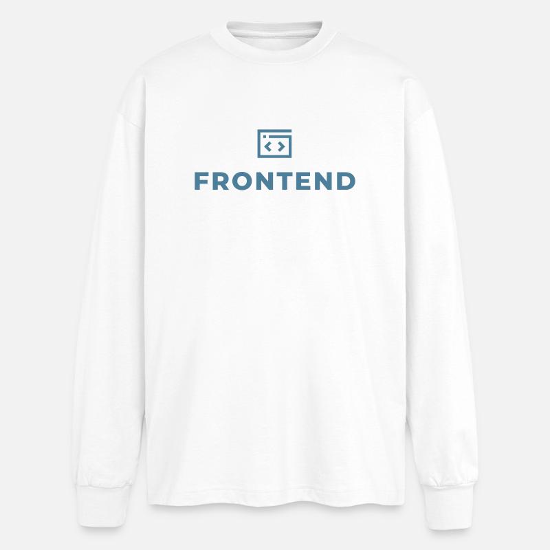 frontend - Oversized Long Sleeve T-Shirt - white