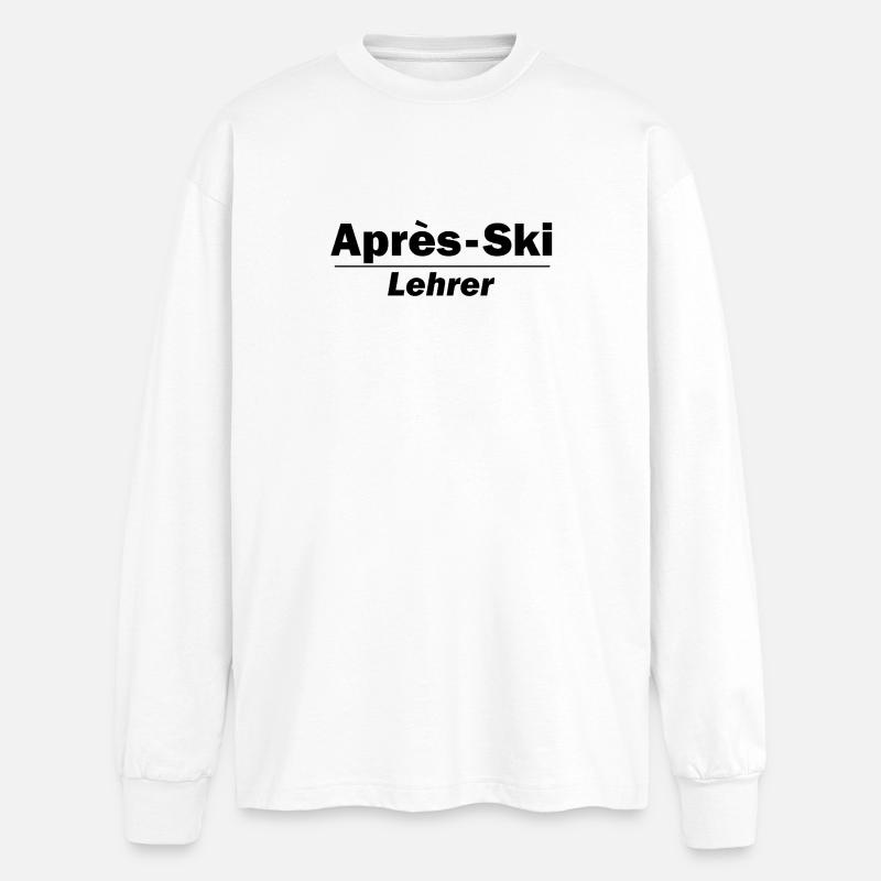 Après-Ski Lehrer - Oversized Langarmshirt  - Weiß