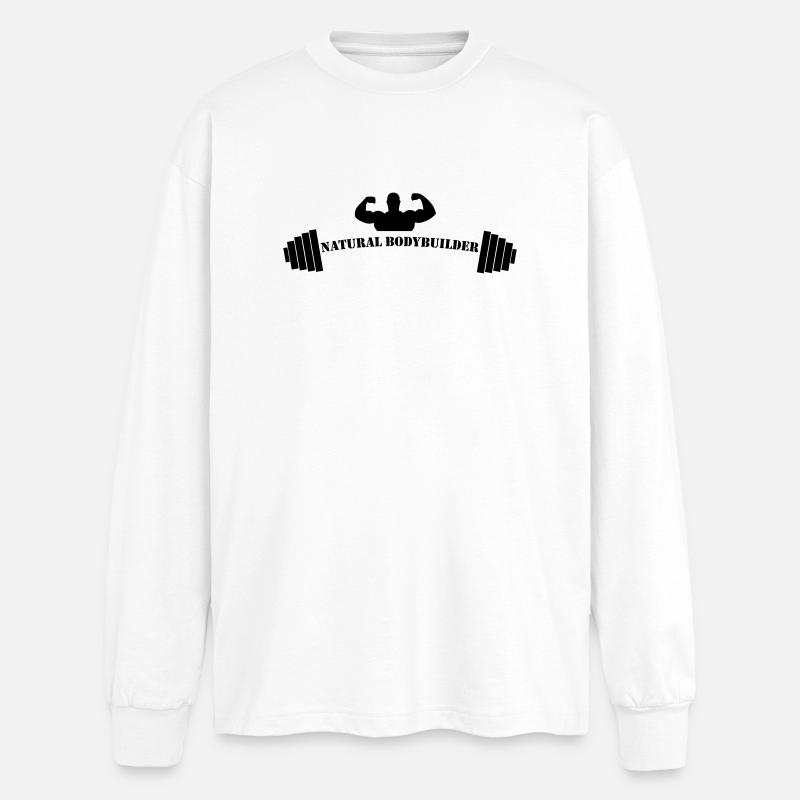 Workout Day - Oversized Langarmshirt  - Weiß