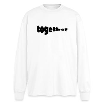ensemble - T-shirt manches longues oversize - blanc - Devant - AI Model Male 185 light (185cm)