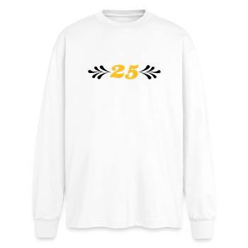 2541614 14743929 noces d’argent - T-shirt manches longues oversize - blanc - Devant - AI Model Male 185 light (185cm)