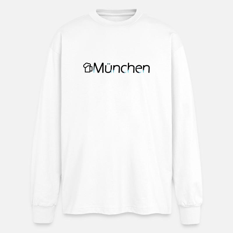 Farbexplosion Tuschezeichnung - Oversized Langarmshirt  - Weiß