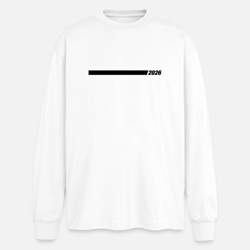 2026 Jahr Element - Oversized Langarmshirt  - Weiß