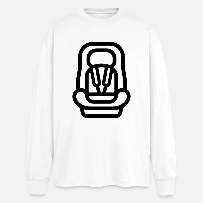 siège auto bébé - Oversized Long Sleeve T-Shirt - white