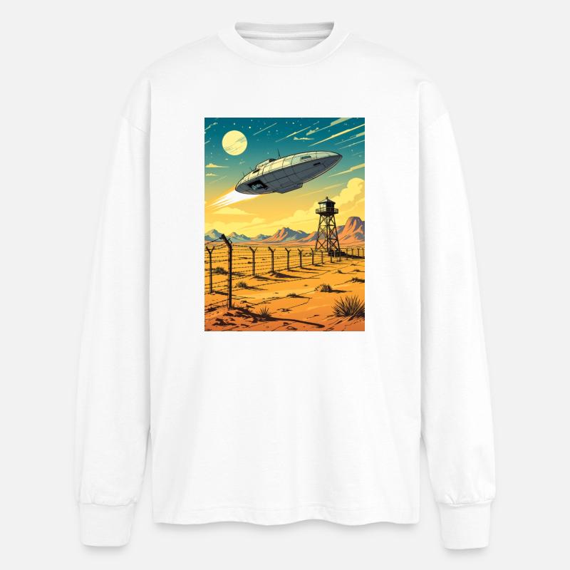 Area 51 – Die verbotene Wüstenbasis - Oversized Langarmshirt  - Weiß