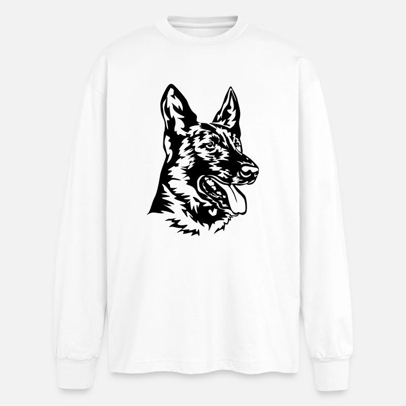 Hollandse Herdershond - Oversized Langarmshirt  - Weiß