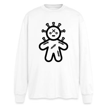 Voodoo Doll - Oversized Long Sleeve T-Shirt - white - Front - AI Model Male 185 light (185cm)