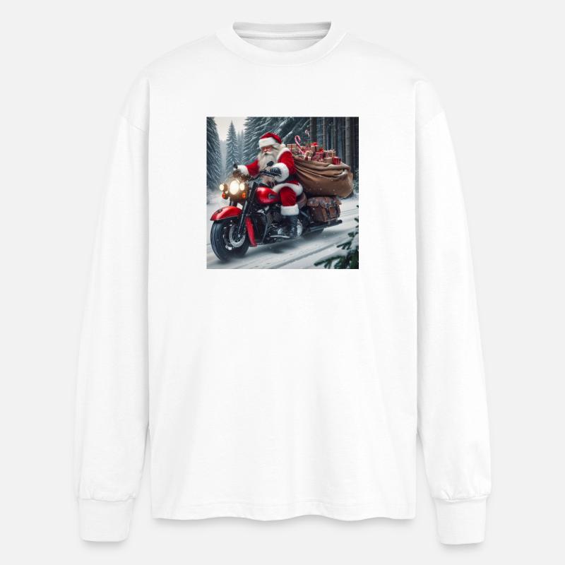 Weihnachts Design 3 - Oversized Langarmshirt  - Weiß