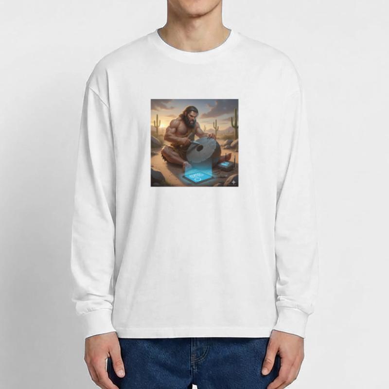 Caveman Tech Support – Das erste Tutorial Oversized Langarmshirt 