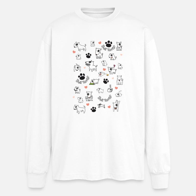 multi bull - Oversized Long Sleeve T-Shirt - white