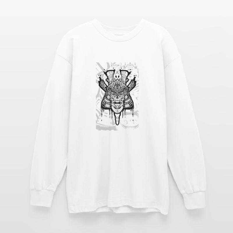 Samurai skull Oversized Long Sleeve T-Shirt