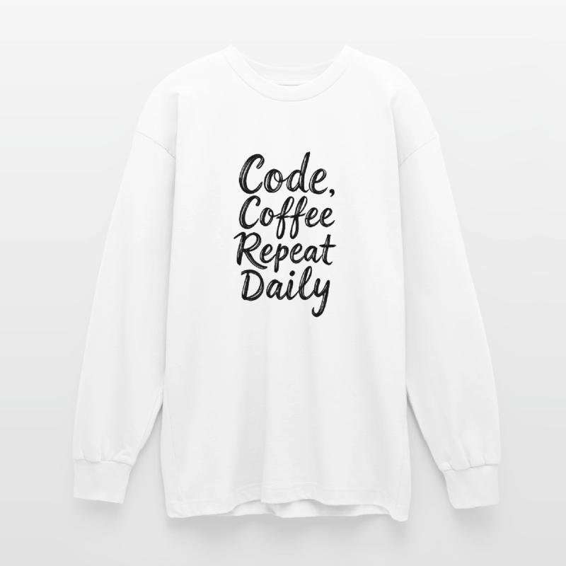 Code Sleep Debug Repeat Programmer Shirt T-shirt manches longues oversize