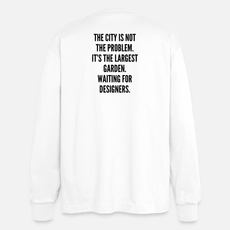 City - Oversized Langarmshirt  - Weiß