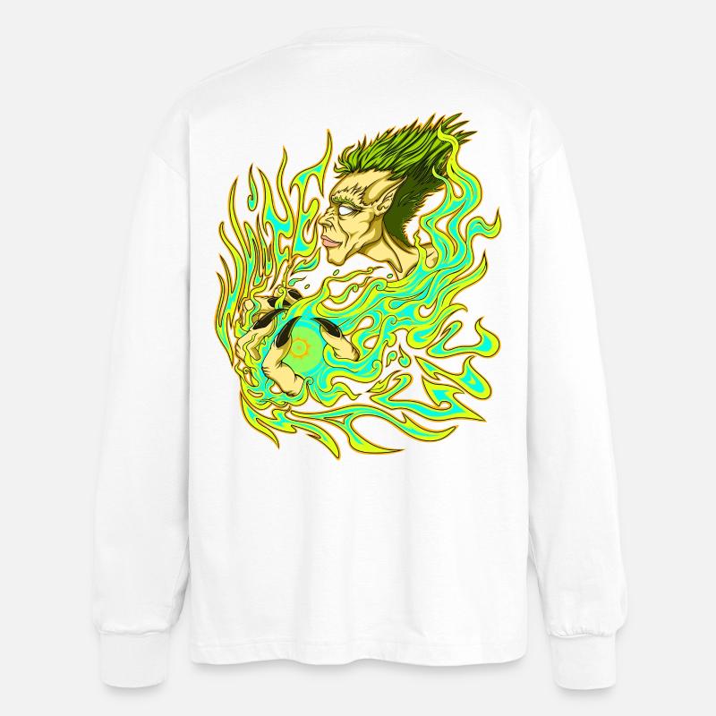 Weiße Magie - Oversized Langarmshirt  - Weiß