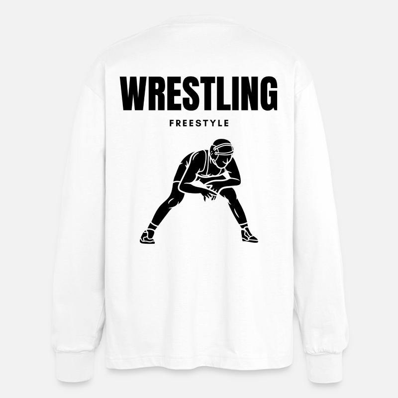 LUTTE LIBRE - T-shirt manches longues oversize - blanc